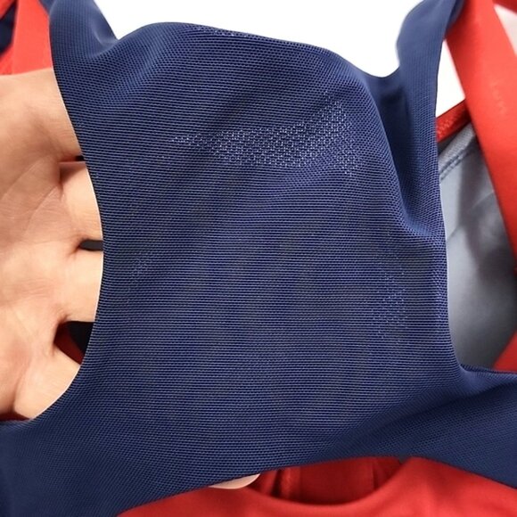 Champion Women's High Motion Control Impact Front Zip Red Blue Sports Bra Size M - Picture 11 of 15